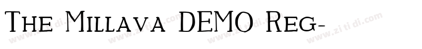 The Millava DEMO Reg字体转换 The Millava DEMO Reg字体转换